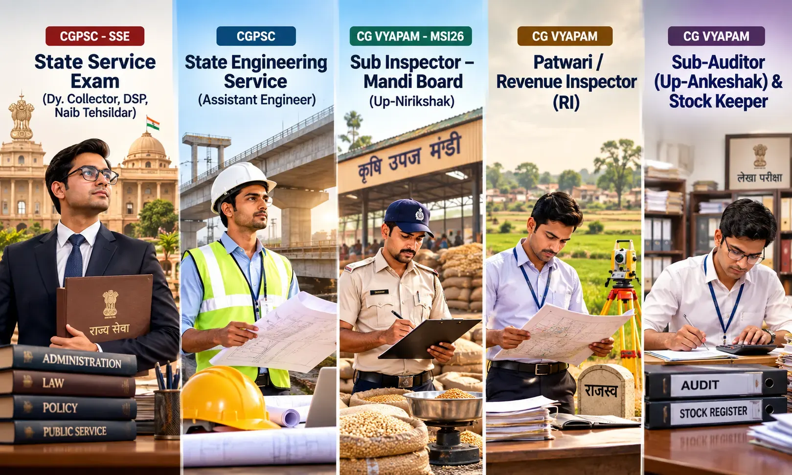 Govt jobs for graduate candidates in Chhattisgarh administrative and gazetted vacancies